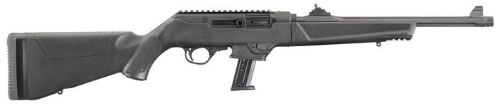 Ruger PC Carbine Semi-Auto Rifle 19102, 9mm Luger, 16.12", Fixed Stock, Black Hardcoat Anodized Finish, 10 Rds