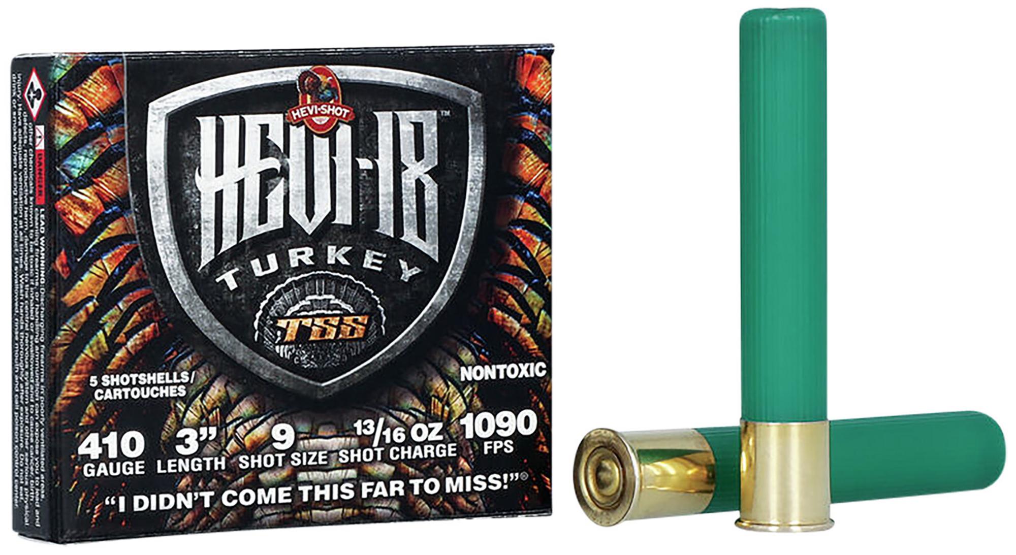 HEVI-Shot HEVI-18 TSS Turkey Shotshells HS1009, 410 Gauge, 3", 13/16 oz, 1090 fps, #9 shot, 5 Rds/box