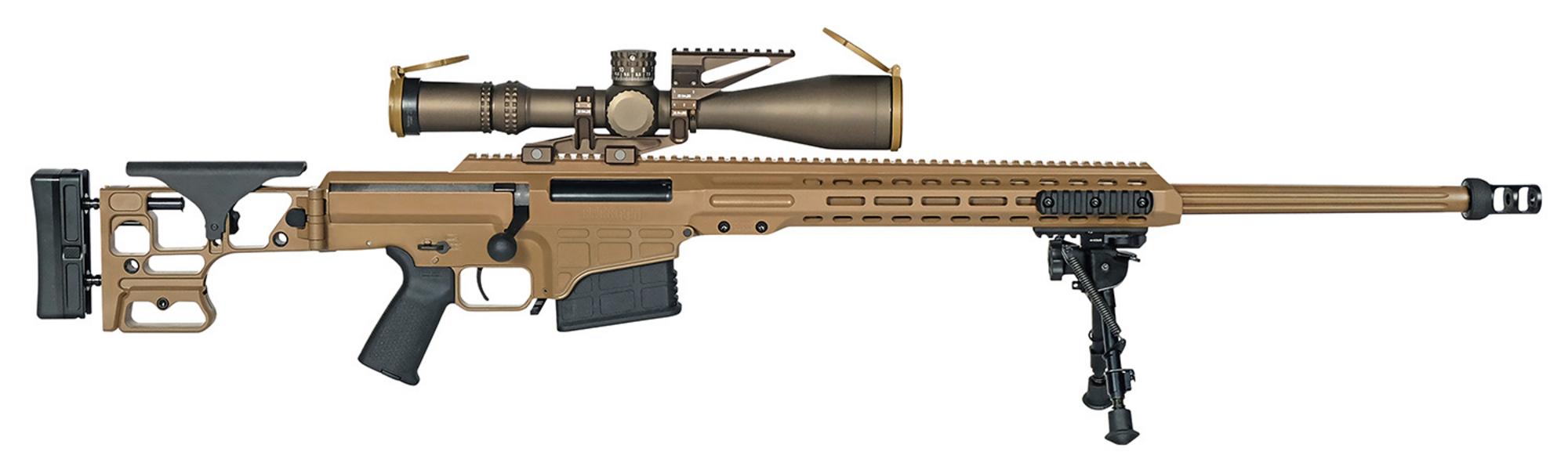 Barrett MK22 Mod-0 Bolt Action Rifle 19246, 300 Norma Mag, 26", Side Folding with Adjustable Comb Stock, Coyote Tan, Nightforce ATACR 7-35X56mm, 10 Rds