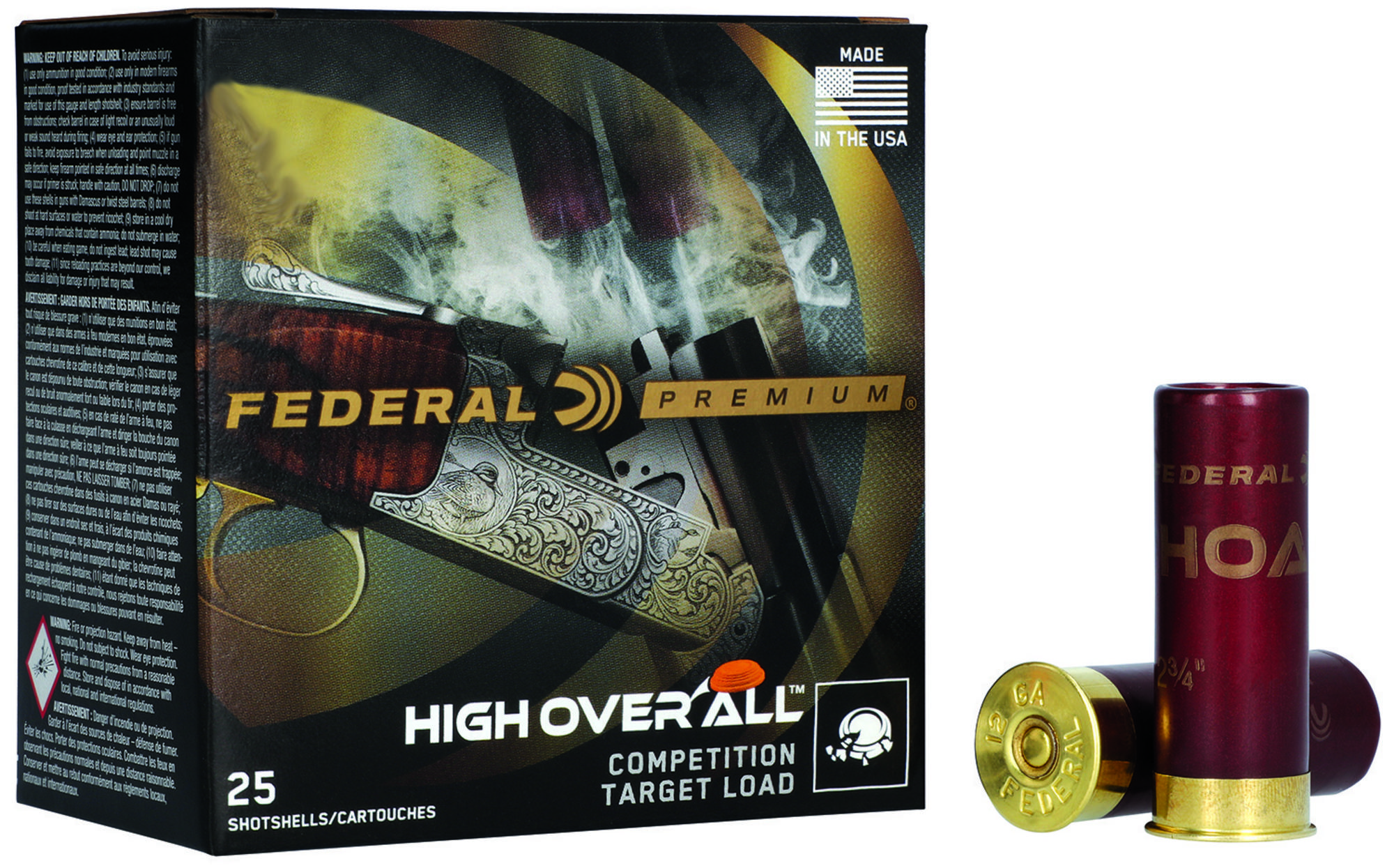 Federal High Over All Shotshells HOA28H9, 28 Gauge, 2-3/4", 3/4 oz, 1300 fps, #9 Lead , 25 Rds/box
