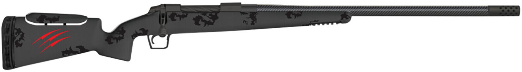 Fierce Carbon Rival FP Bolt Action Rifle FCRFP28NOS24BBO, 28 Nosler, 24" Threaded, Blackout Camo Carbon Stock, 3 Rds