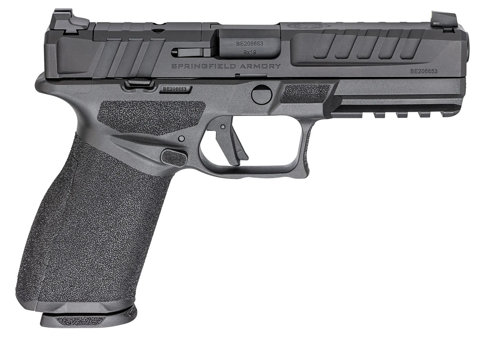 Springfield Echelon Pistol EC9459BLCU, 9mm, 4.5", Optic Ready, Textured Grips, Black Finish, 10 Rds