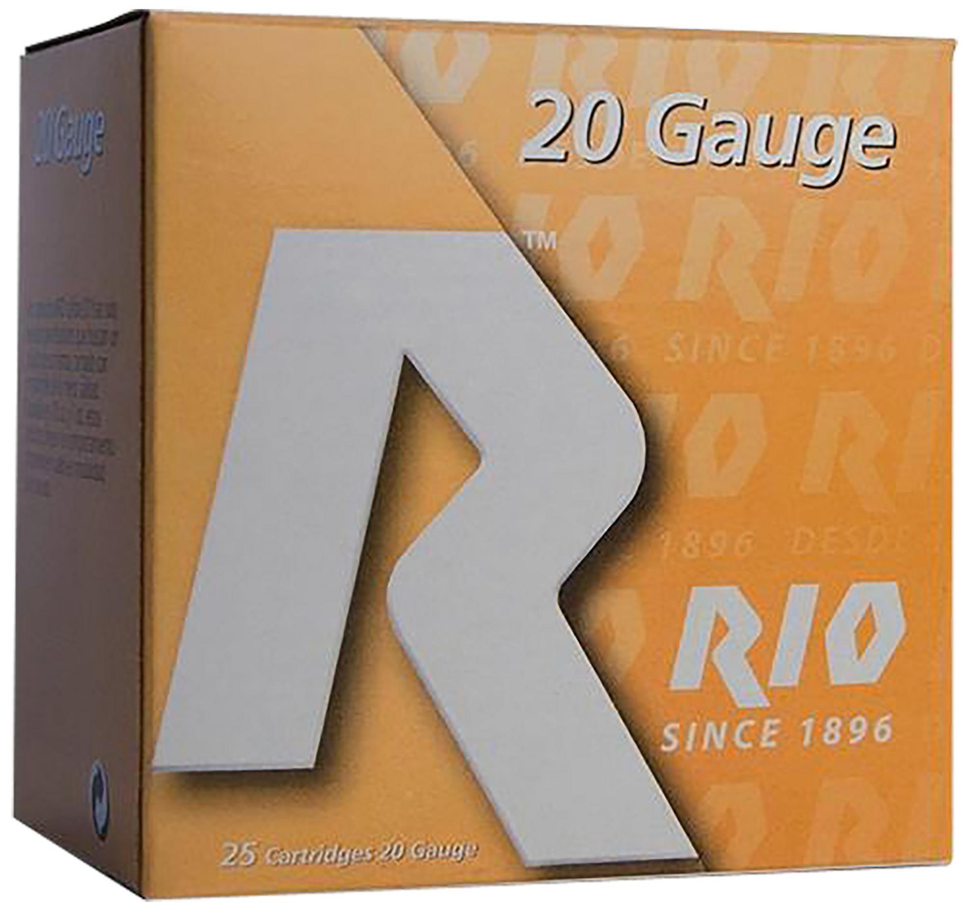 Rio Game Load Shotshells RC20MGN5, 20 Gauge, 3", 1 1/4 oz, 1250 fps, #5 Lead Shot, 25 Rds/box
