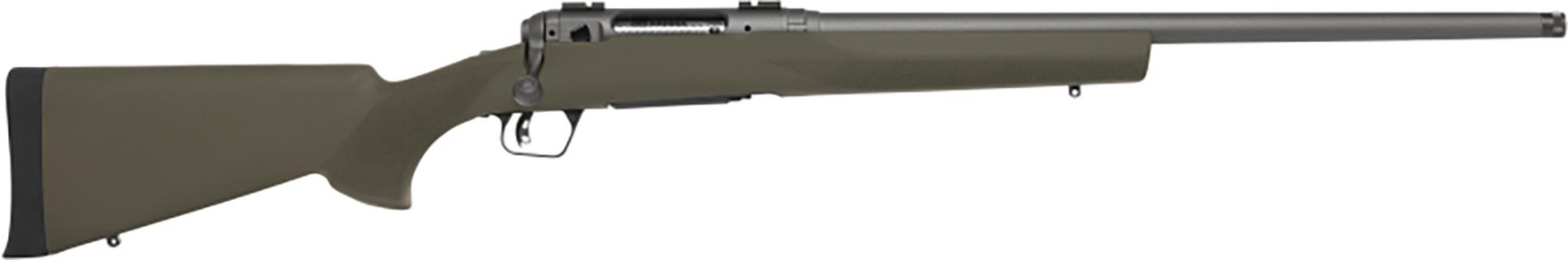 Savage Arms 110 Trail Hunter Bolt Action Rifle 58137, 450 Bushmaster, 20" Threaded, OD Green Hogue OverMolded Stock, 3 Rds