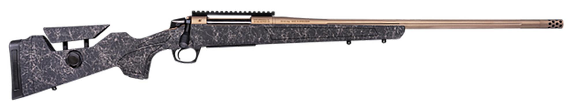 CVA Cascade Long Range Hunter Bolt Action Rifle CR3961F, 300 Win Mag, 24" Threaded, Black w/Smoked Bronze Web Synthetic Stock