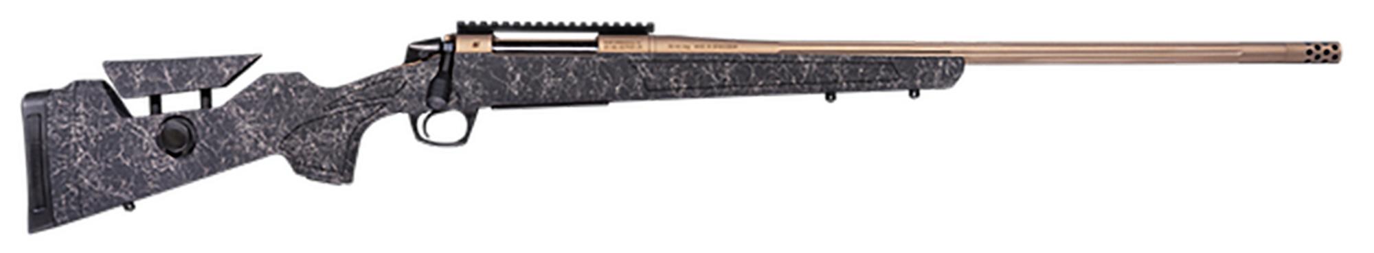 CVA Cascade Long Range Hunter Bolt Action Rifle CR3969F, 7mm PRC, 24" Threaded, Black w/Smoked Bronze Web Synthetic Stock