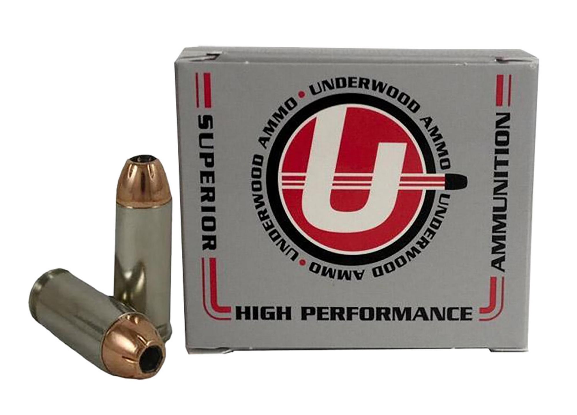 Underwood Pistol Ammunition UA232, 10mm, JHP, 155 gr, 1500 fps, 20 Rd/Bx