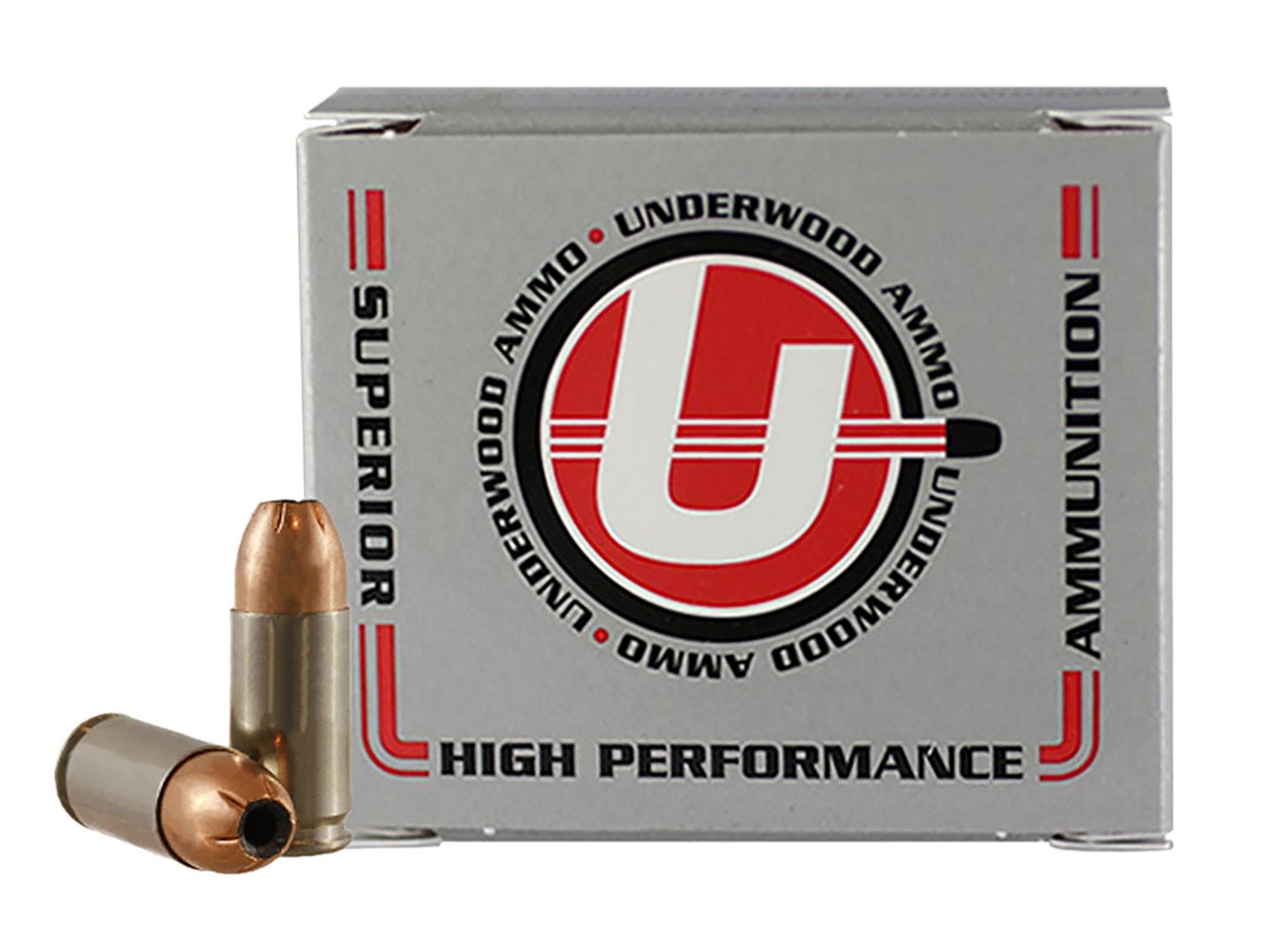 Underwood Pistol Ammunition UA139, 9mm, JHP, 147 gr, 1125 fps, 20 Rd/Bx
