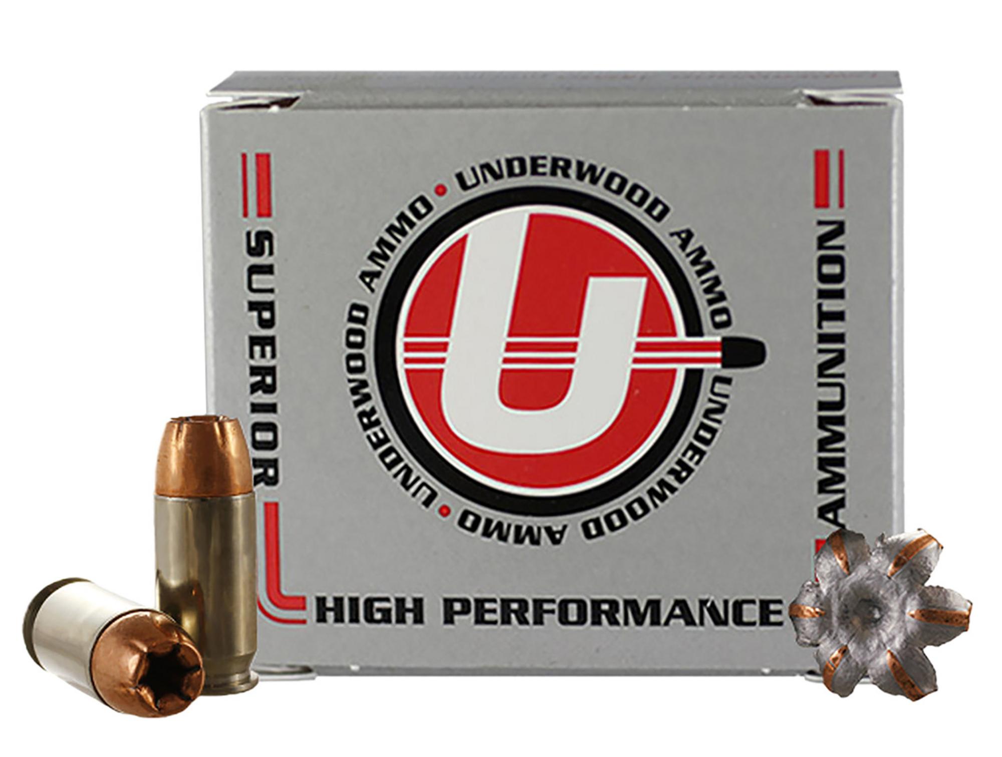 Underwood Pistol Ammunition UA334, 45 Automatic Colt Pistol ACP, JHP, 230 gr, 1000 fps, 20 Rd/Bx