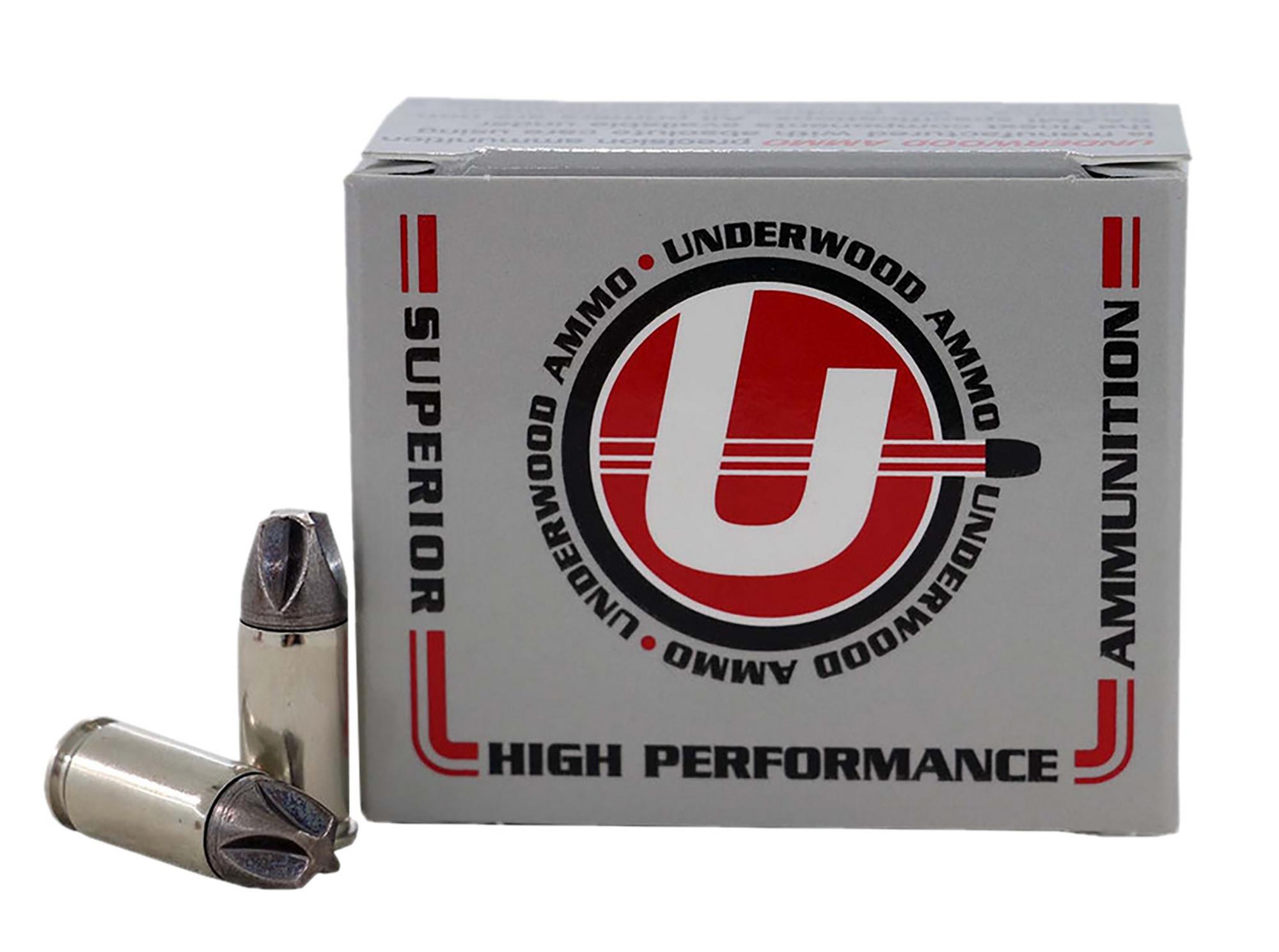 Underwood Pistol Ammunition UA874, 9mm, 68 gr, 1800 fps, 20 Rd/Bx