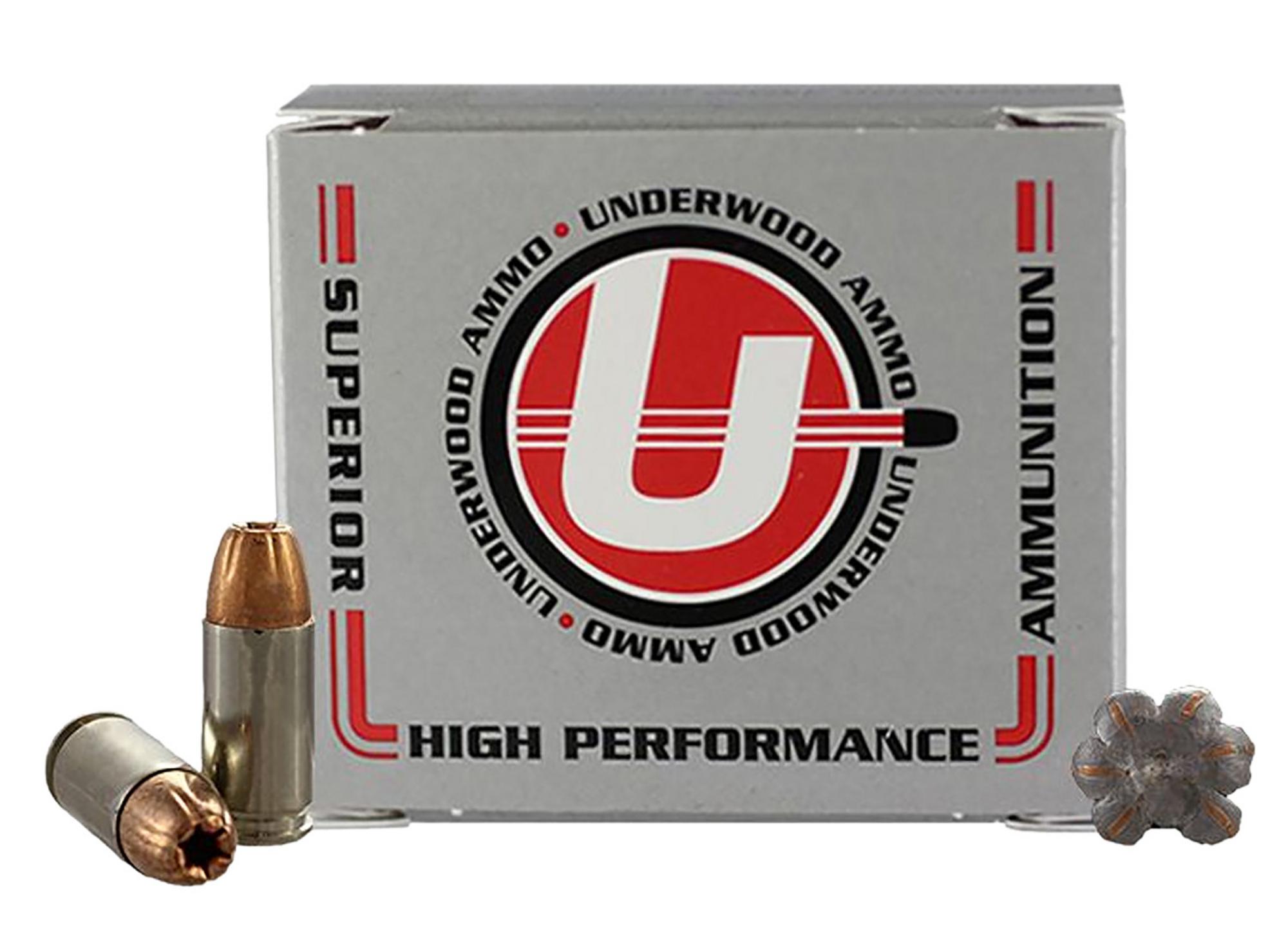 Underwood Pistol Ammunition UA114, 9mm, JHP, 124 gr, 1150 fps, 20 Rd/Bx