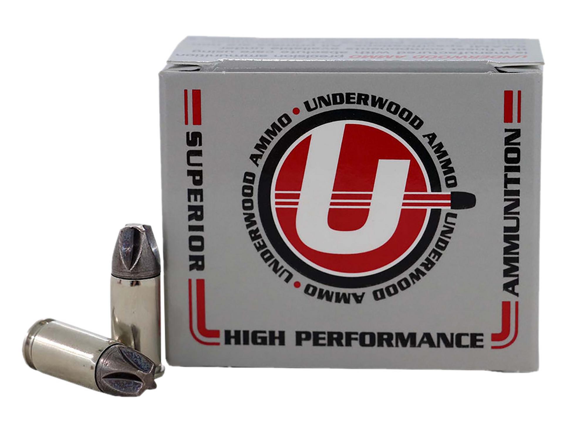 Underwood Pistol Ammunition UA875, 9mm, 90 gr, 1400 fps, 20 Rd/Bx