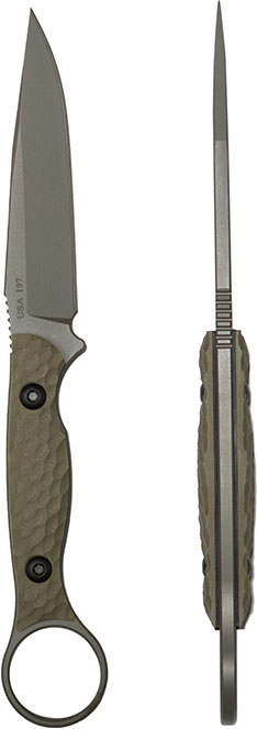 Toor Knives Anaconda Fixed Blade Knife, Ranger Green Finish (ANACONDARG)